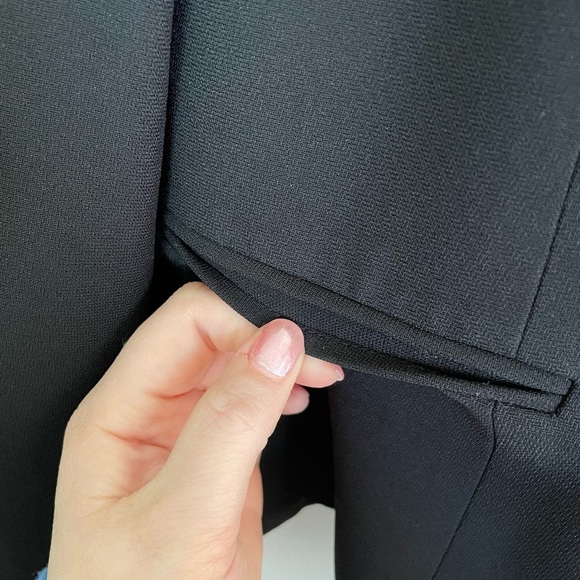 Talbots Vintage Black Crepe Double-Breasted Gold Button Blazer - Picture 8 of 13